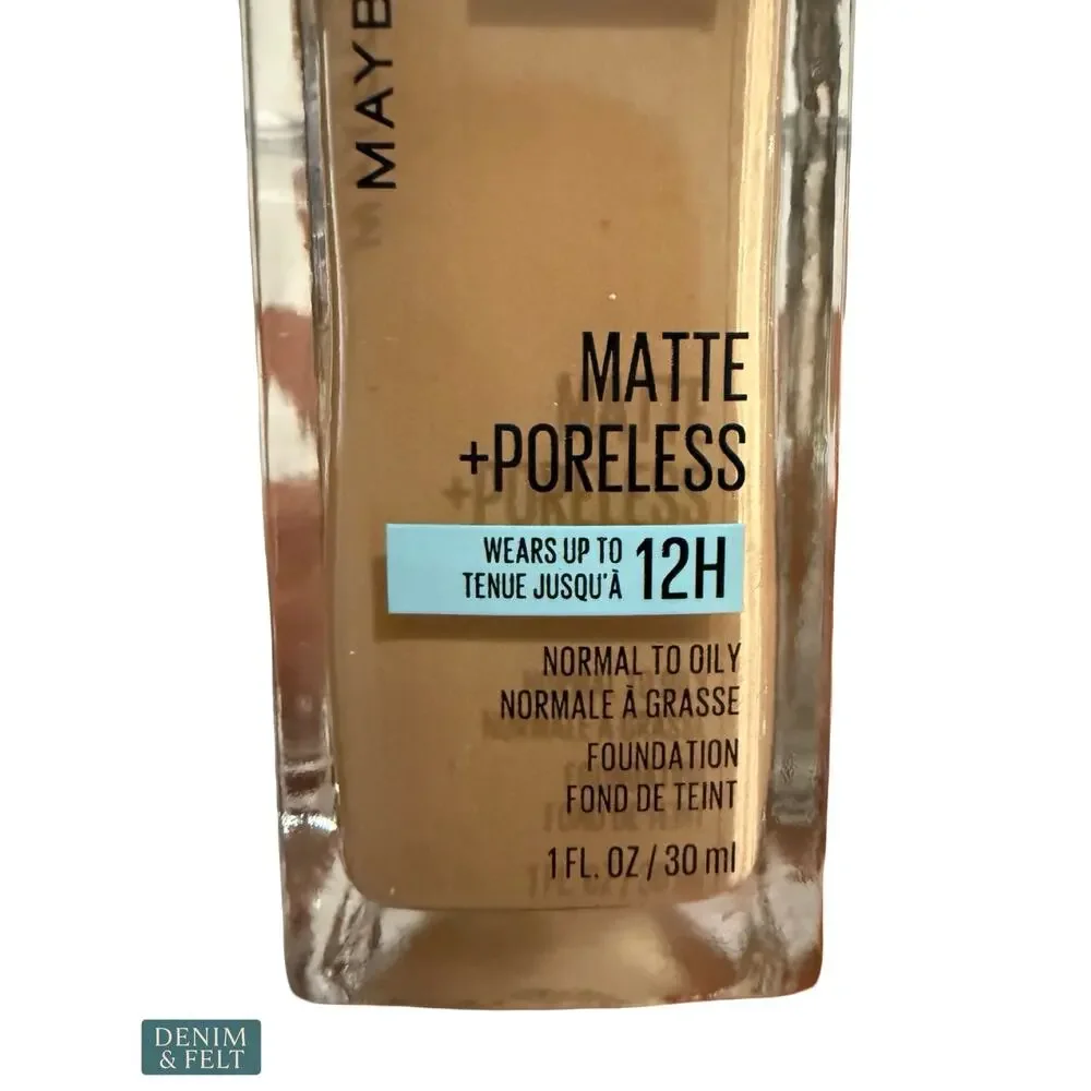 NEW Maybelline Fit Me Matte Poreless Foundation Sun Beige Medium Natural Matte